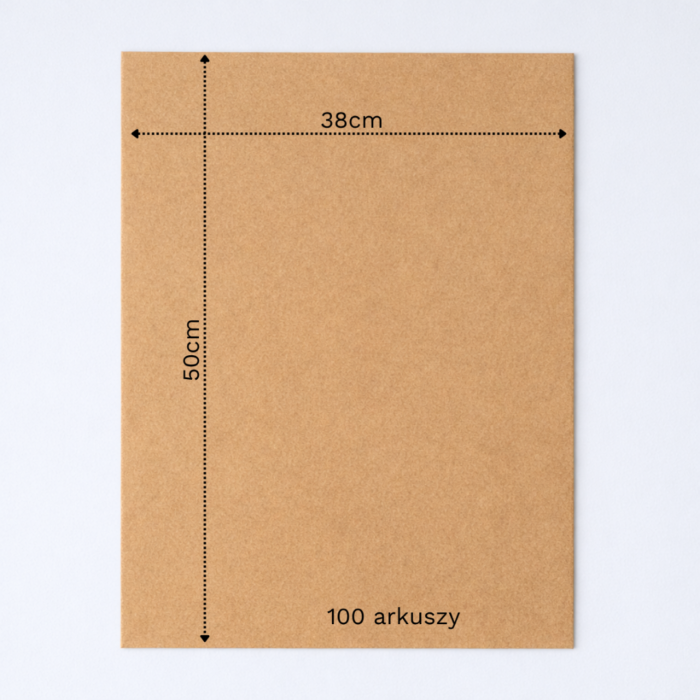 Bibuła ozdobna w arkuszach 38x50cm - Piaskowy Brąz, 100 szt. - obrazek 6