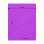 Bibuła ozdobna w arkuszach 50x70cm - Magenta, 100 szt. - obrazek 6