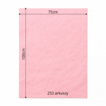 Bibuła ozdobna MG w arkuszach 75x100cm - Jasny Róż 250 szt. - obrazek 6