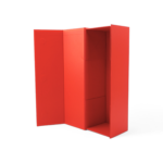 Pudełko magnetyczne składane EASYBOX 100x100x350 czerwony struktura - obrazek 3