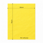 Bibuła ozdobna w arkuszach 50x70cm - Żółta, 100 szt. - obrazek 6
