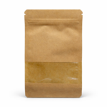 Doypack Papier Kraft 185x110x65 - 250ml - małe okienko -25 szt.