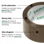 Taśma Pakowa Brązowa Cichoodwijalna 48mmx60m - obrazek 6