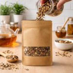 Doypack Papier Kraft 185x110x65 - 250ml - małe okienko -25 szt. - obrazek 5