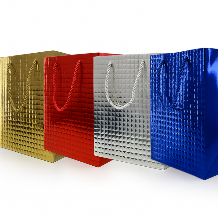 Torba prezentowa M, mix color, zestaw 12 szt. - 26x10x32 cm - obrazek 2