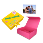 Pudełko Prezentowe, Magnetyczne - Magenta 350x250x110mm + nadruk