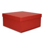 Pudełko prezentowe składane 30 x 30 x 14 cm, składane czerwone PREMIUM na prezent + nadruk - obrazek 2