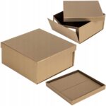 Pudełko prezentowe składane 30 x 30 x 14 cm, składane Złoty Ciemny - obrazek 14