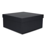 Pudełko prezentowe składane 30 x 30 x 14 cm, składane czarny matowy PREMIUM na prezent + nadruk - obrazek 2