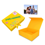 Pudełko Prezentowe, Magnetyczne - Żółte 350x250x110mm + nadruk