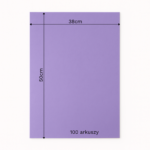 Bibuła ozdobna w arkuszach 38x50cm - Jasny Fiolet, 100 szt. - obrazek 6
