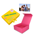 Pudełko Prezentowe Silk Touch Magenta 250x250x100mm + nadruk