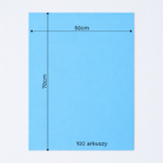 Bibuła ozdobna w arkuszach 50x70cm - Niebieska Jasna, 100 szt. - obrazek 6