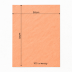 Bibuła ozdobna w arkuszach 50x70cm - Łososiowa, 100 szt. - obrazek 6