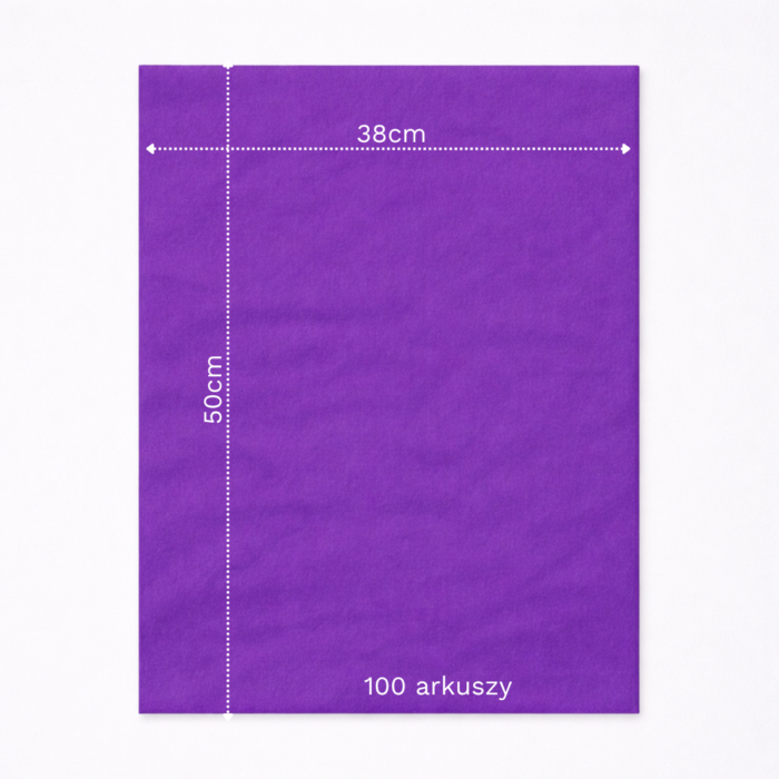 Bibuła ozdobna w arkuszach 38x50cm - Fioletowa Ciemna, 100 szt. - obrazek 6